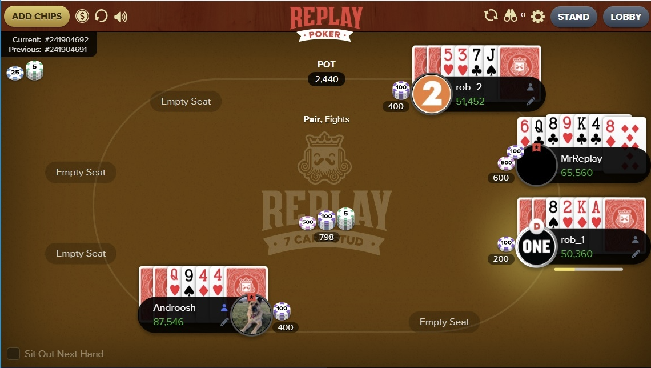 Seven Card Stud – Replay Poker