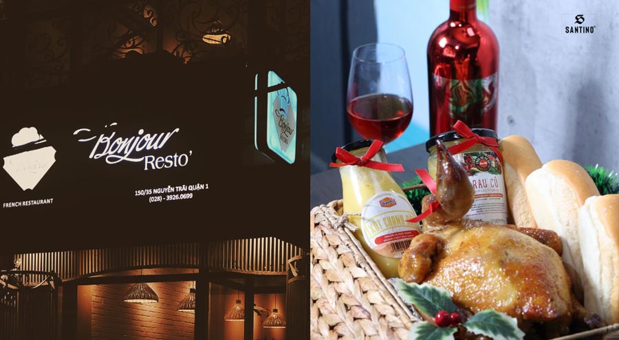 Nhà hàng Bonjour Resto không gian Pháp lãng mạn