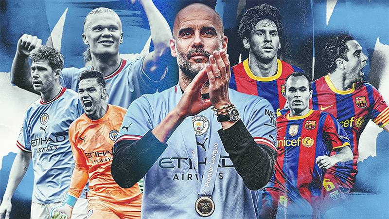 Pep Guardiola và kỷ lục hai lần giành cú ăn ba